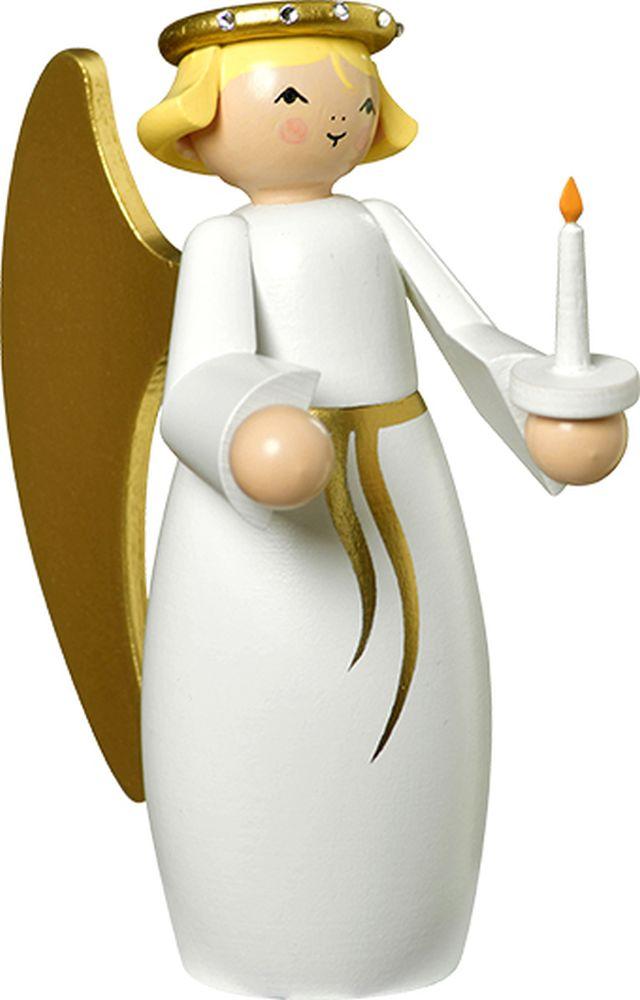 送料無料 内祝い Angel Christmas Angel Wooden NEW 5x10x8cm WxHxD Candle with トリートメント